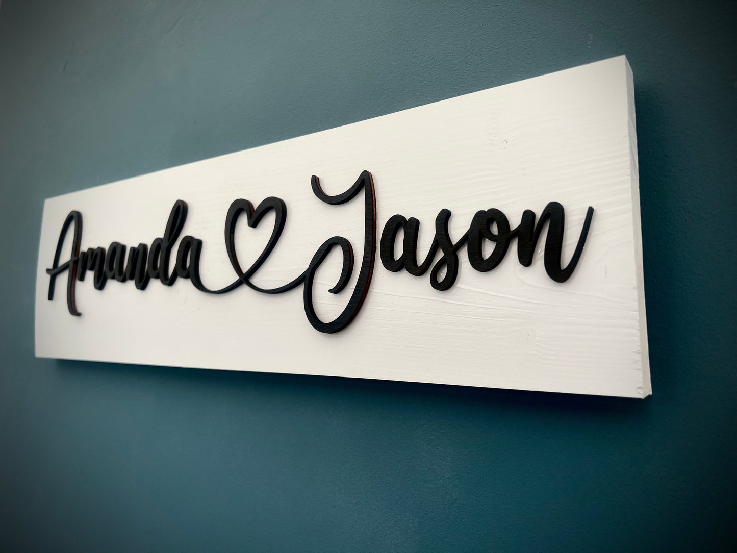 Couples Thick Wooden Wall Sign